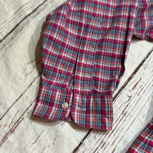 Ralph Lauren Pink Blue Check Classic Button Down Shirt sz 4XLT - Picture 5 of 10